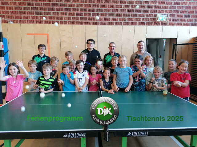 Über 20 Kinder konnten beim Ferienprogramm des DJK-SV Furth ihre ersten Erfahrungen im Tischtennis sammeln.